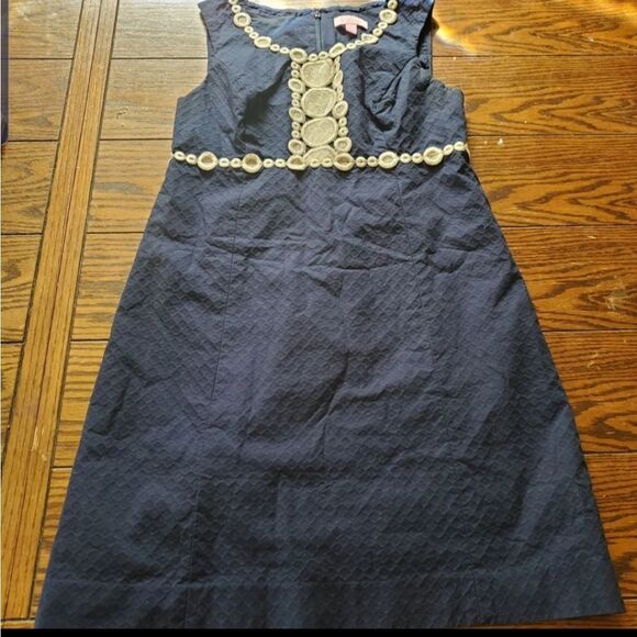 Lilly Pulitzer rosie lace detail shift dress sz 2 - Picture 4 of 5